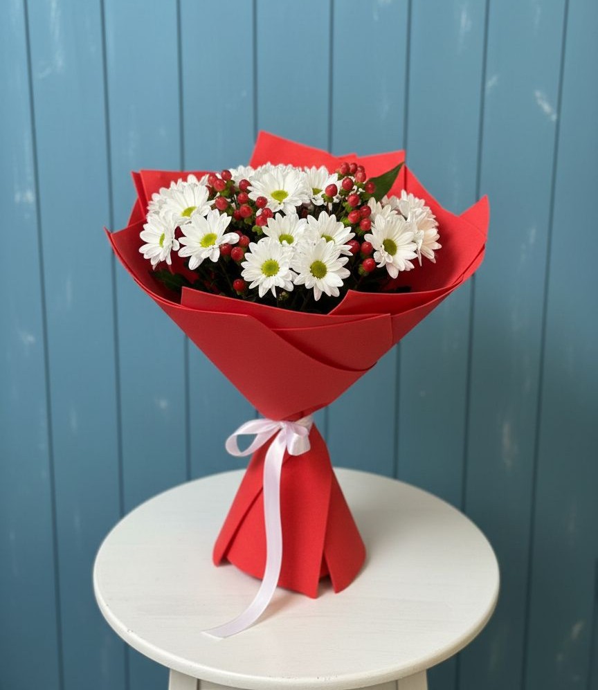 Букет цветов из: Хризантемы в Курьи