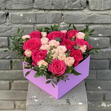 Цветочная композиция из Розы в коробке в Курьи