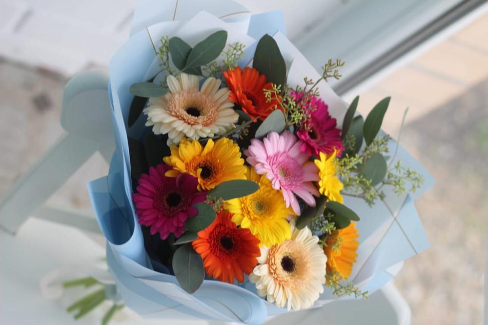 Букет цветов из: Герберы в Курьи