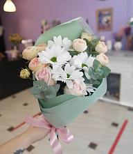Букет милый в Курьи Букет цветов из: Хризантемы и Розы в Курьи