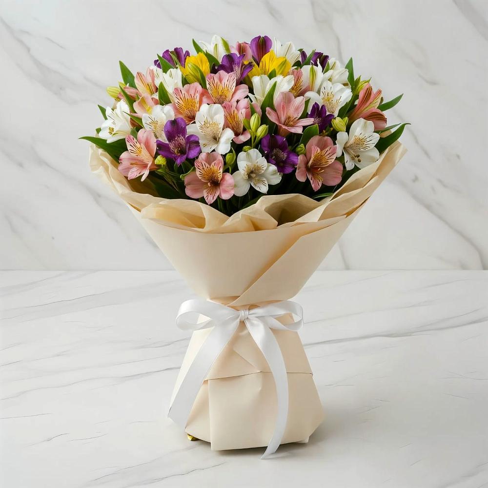 Букет цветов из: Альстромерии в Курьи