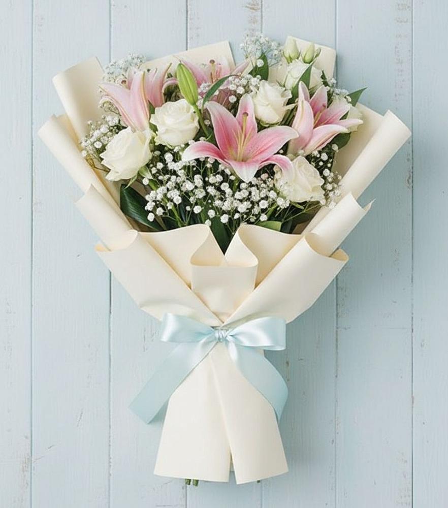 Букет цветов из: Лилии в Курьи