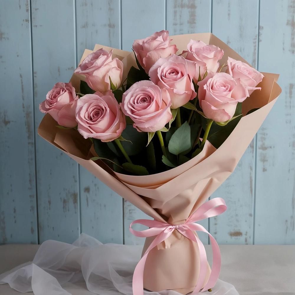 Букет цветов из: Розы в Курьи