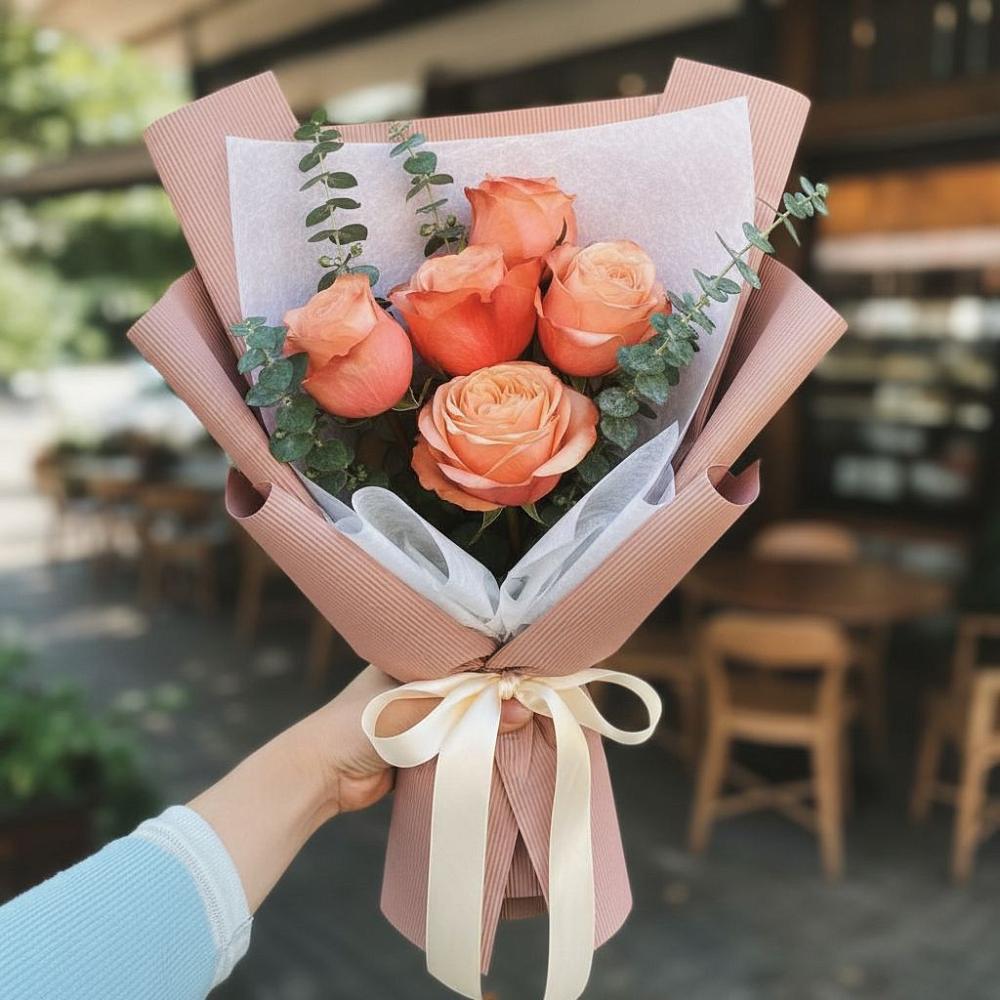 Букет цветов из: Розы в Курьи