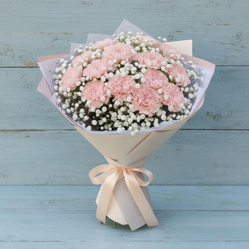 Букет цветов из: Гвоздики в Курьи