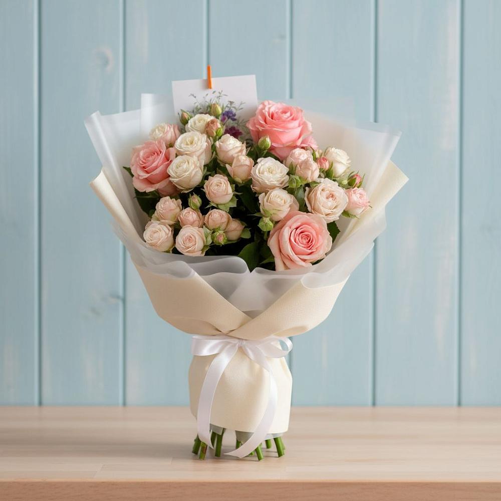 Букет цветов из: Розы в Курьи