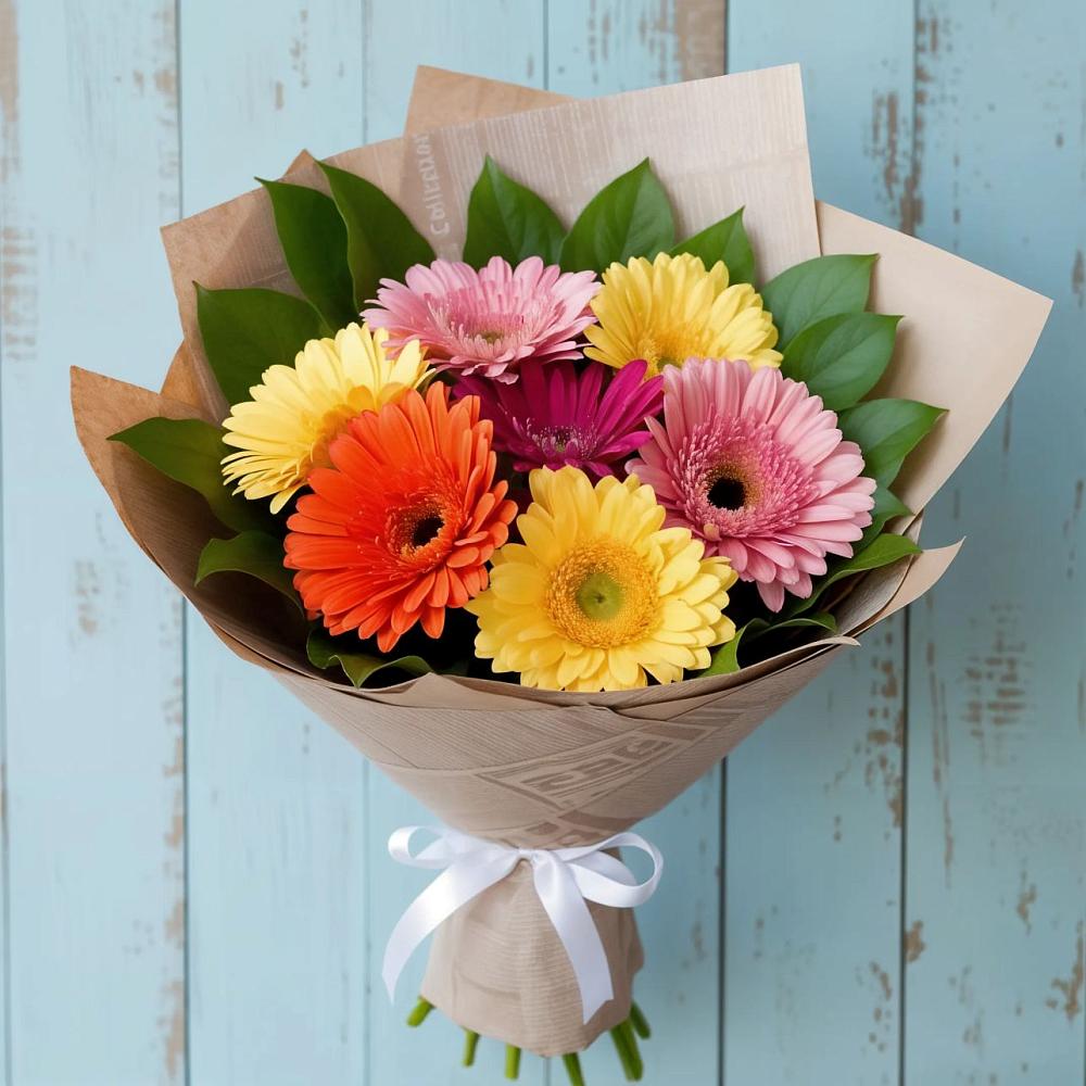Букет цветов из: Герберы в Курьи