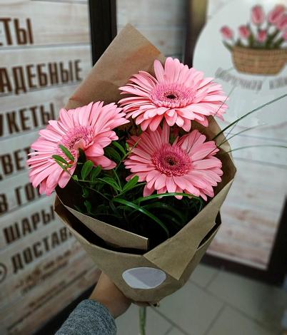 Букет цветов из: Герберы в Курьи