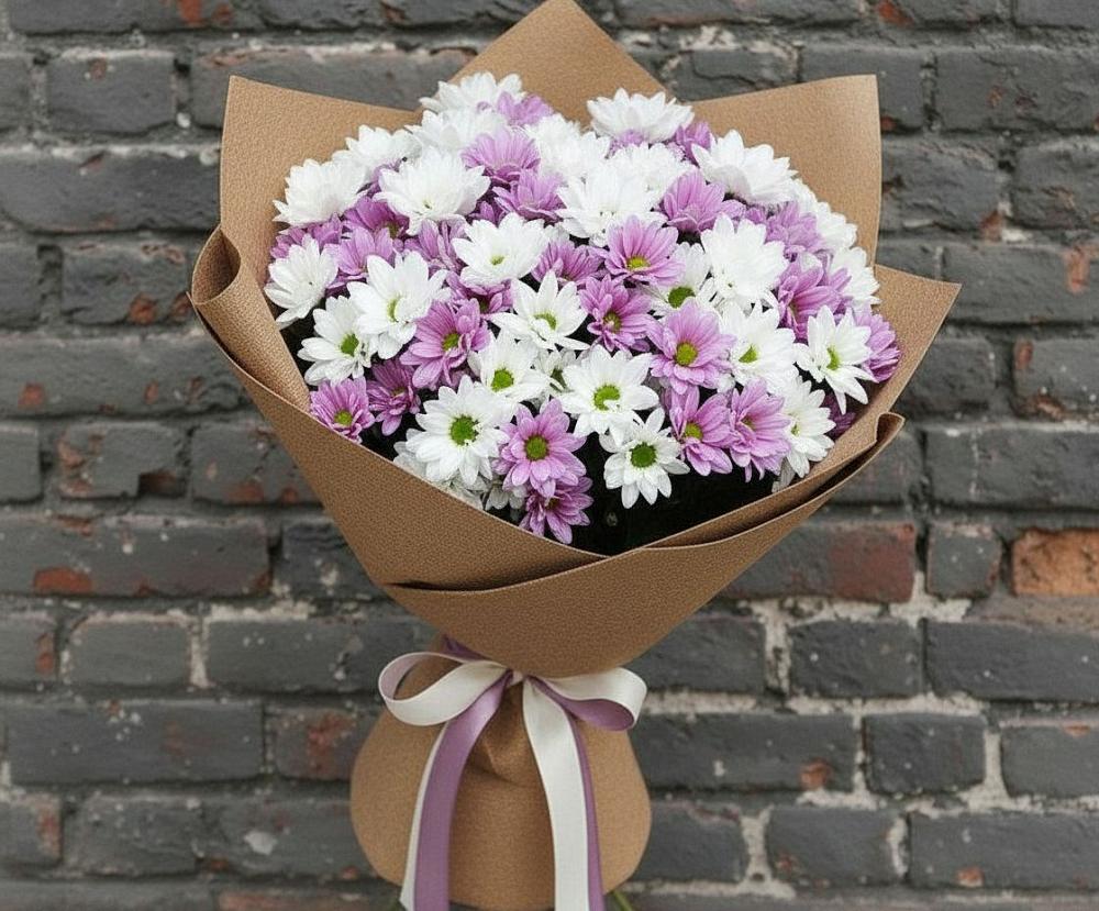Букет цветов из: Хризантемы в Курьи
