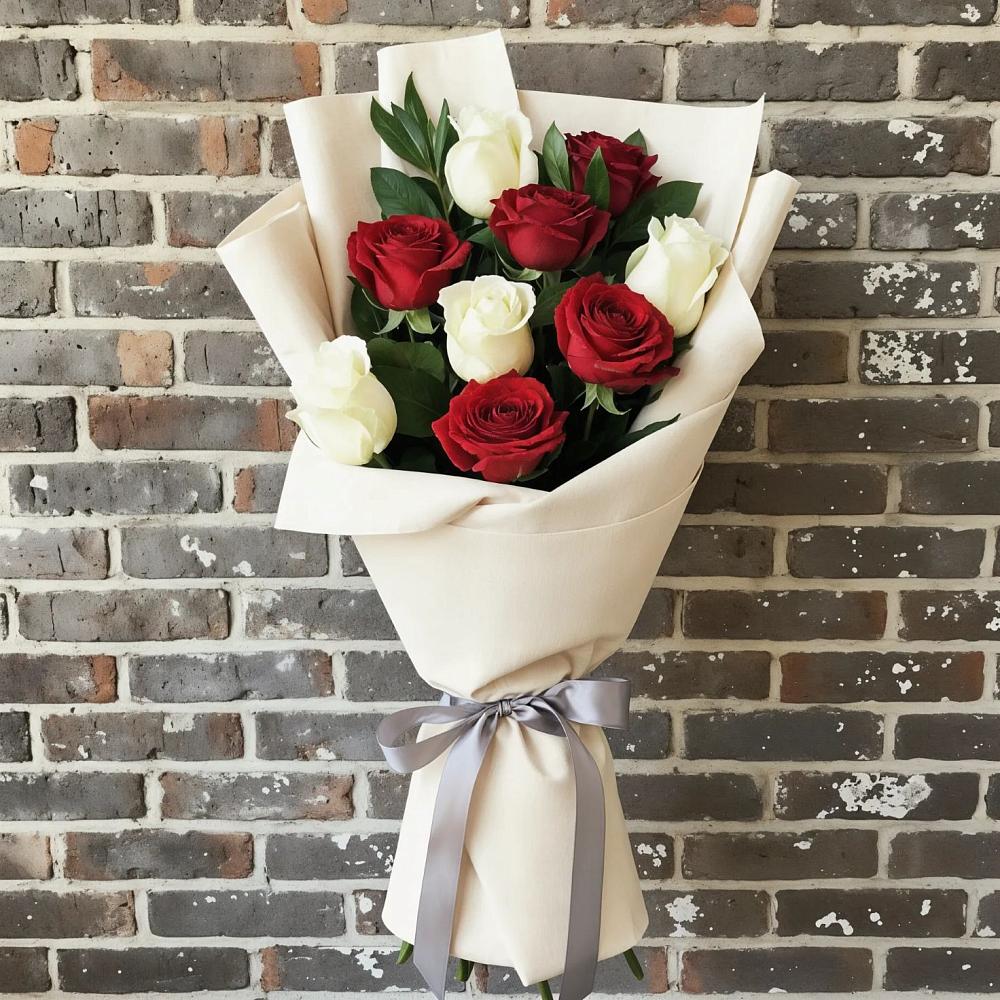 Букет цветов из: Розы в Курьи