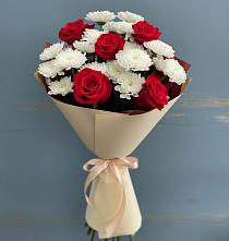 Букет цветов из:  Розы и Хризантемы #REPLACE_PRED# Курьи