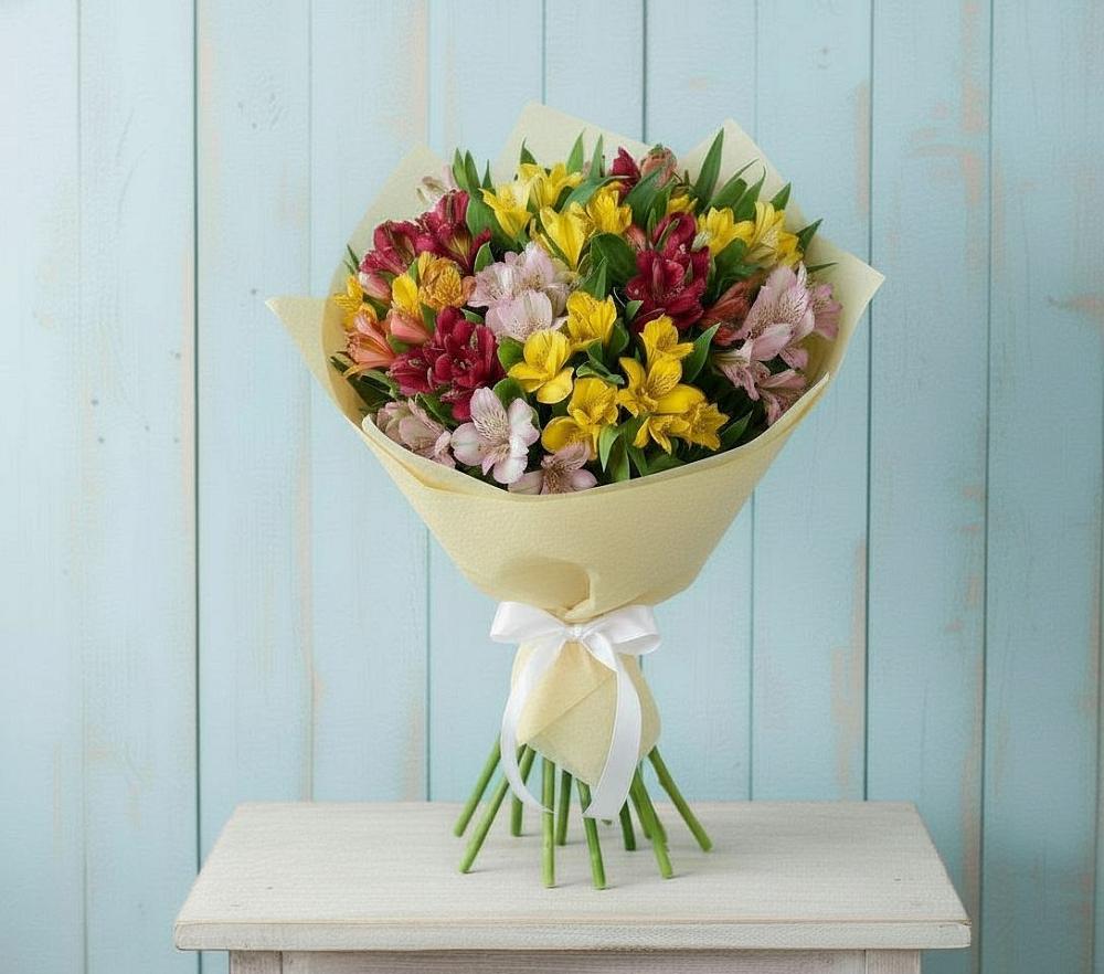 Букет цветов из: Альстромерии в Курьи