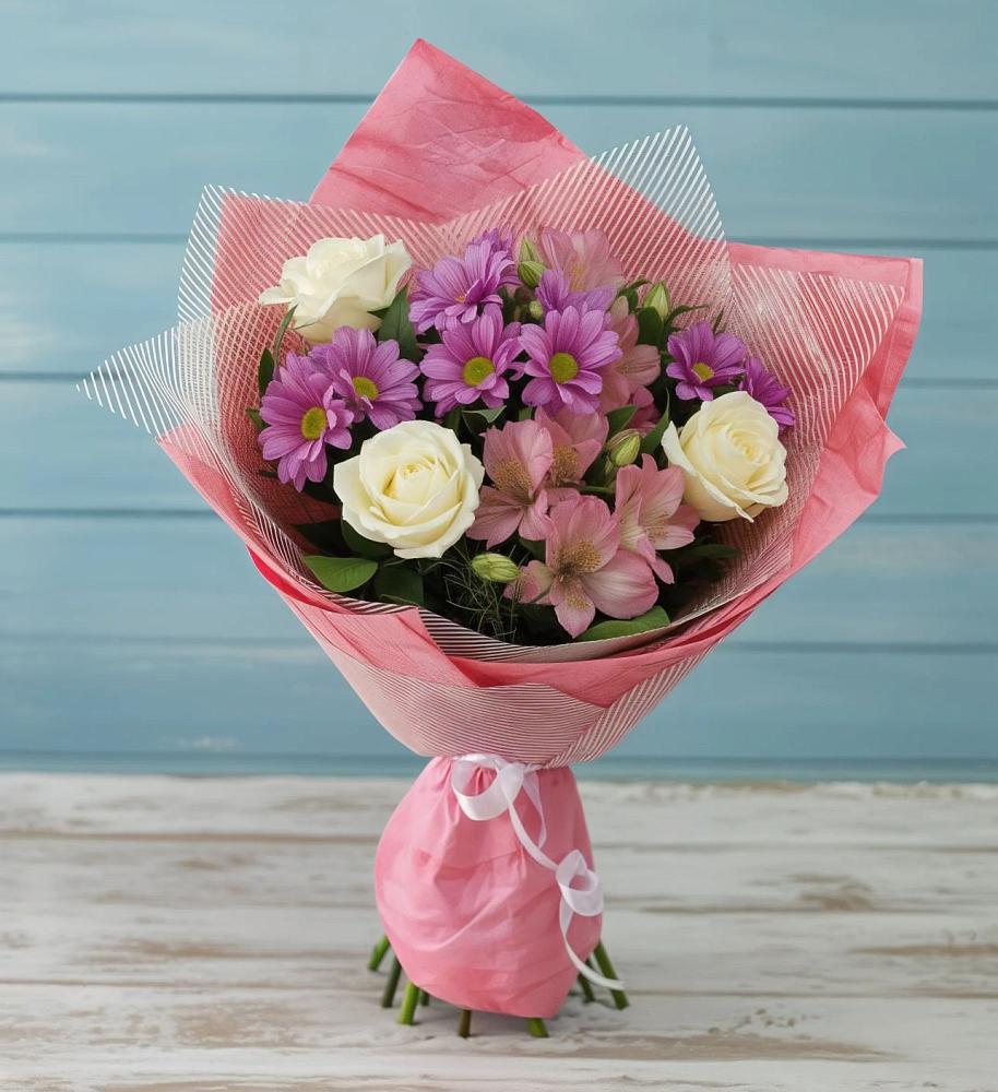 Букет цветов из: Герберы в Курьи