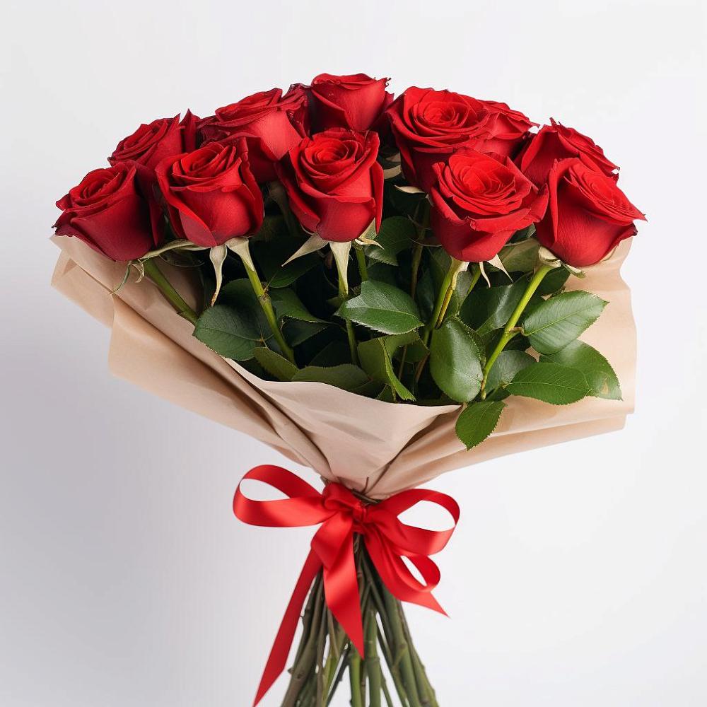 Букет 11 Красных роз Эдлесс Лав в Курьи