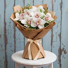 Букет цветов из:  Орхидеи и Розы в Курьи